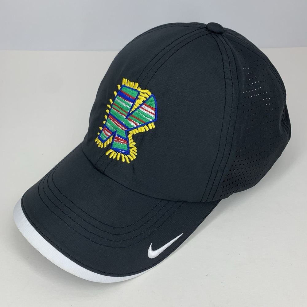Letter K Art Hat Black Mesh Nike Dri-Fit Heritage86 Adjustable OSFM Baseball Cap